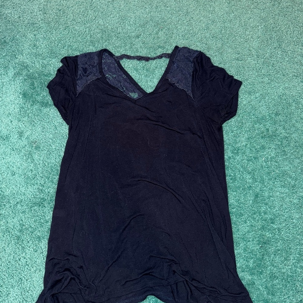 Elegant Black Lace Women's Top